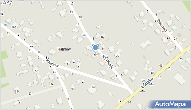 Skierniewice, Na Piaski, 5A, mapa Skierniewic