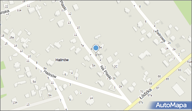 Skierniewice, Na Piaski, 6, mapa Skierniewic