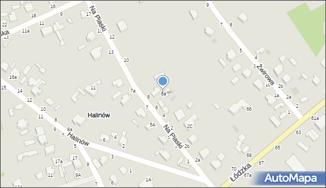 Skierniewice, Na Piaski, 6a, mapa Skierniewic