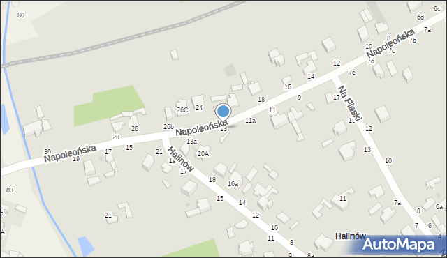 Skierniewice, Napoleońska, 13, mapa Skierniewic