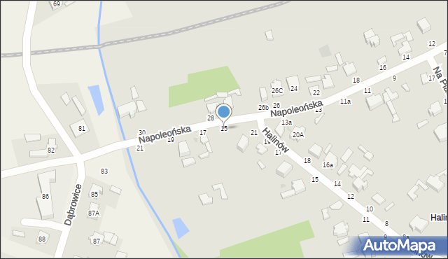 Skierniewice, Napoleońska, 15, mapa Skierniewic