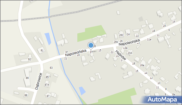 Skierniewice, Napoleońska, 17, mapa Skierniewic