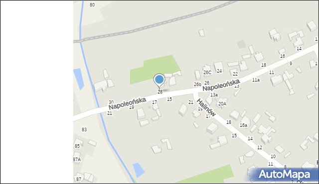 Skierniewice, Napoleońska, 28, mapa Skierniewic