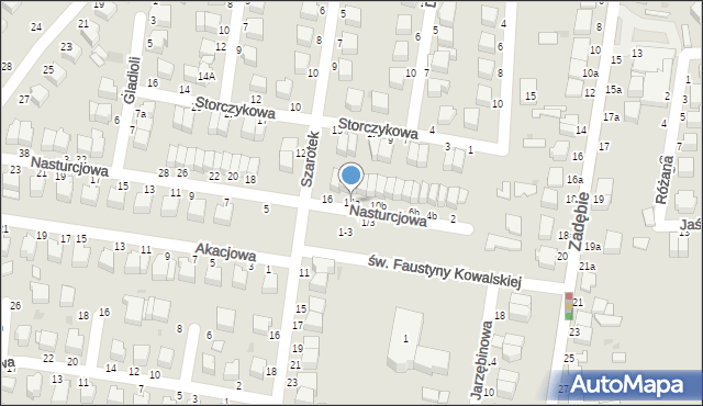 Skierniewice, Nasturcjowa, 14a, mapa Skierniewic