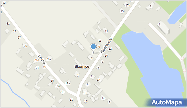 Skórnice, Nadrzecze, 7, mapa Skórnice