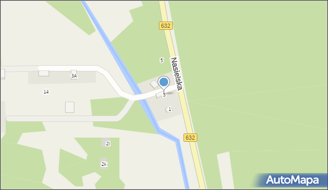 Skrzeszew, Nasielska, 3, mapa Skrzeszew