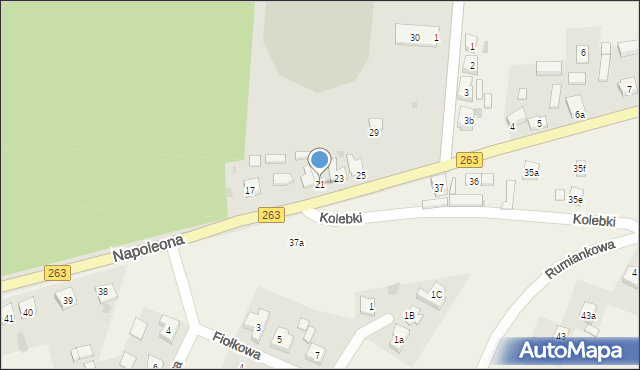 Ślesin, Napoleona, 21, mapa Ślesin