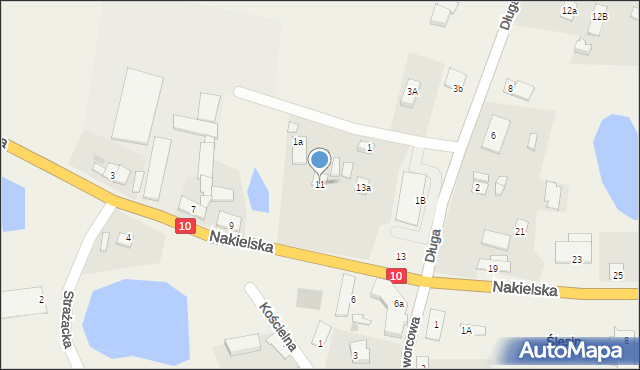 Ślesin, Nakielska, 11, mapa Ślesin