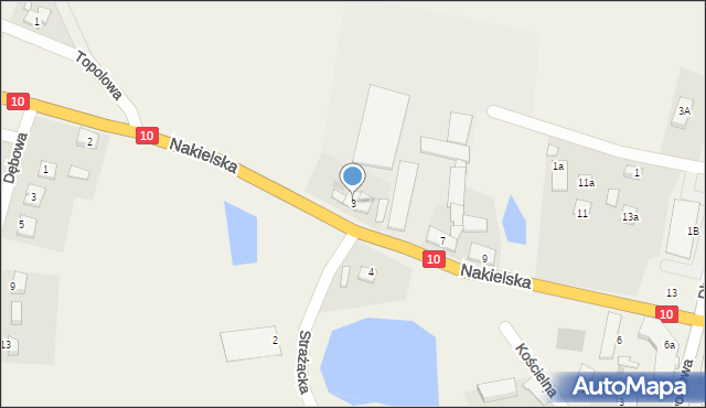 Ślesin, Nakielska, 3, mapa Ślesin