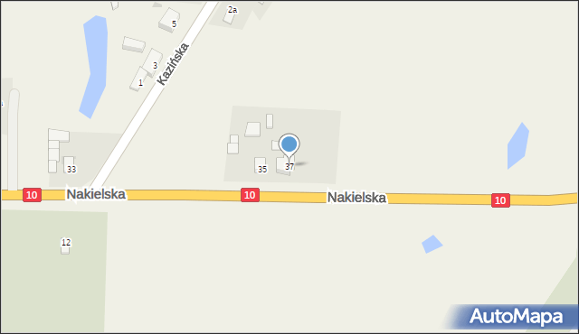 Ślesin, Nakielska, 37, mapa Ślesin