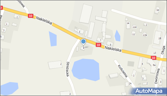 Ślesin, Nakielska, 4, mapa Ślesin