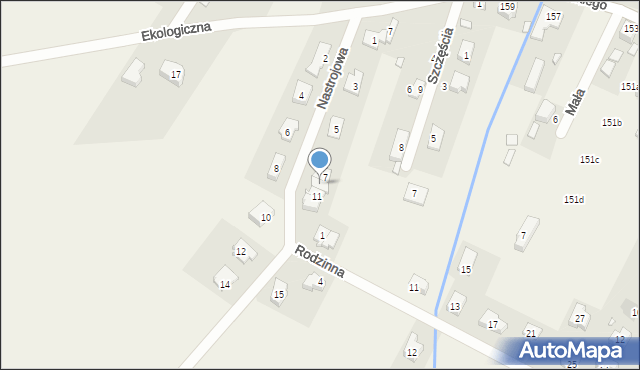 Słupno, Nastrojowa, 9, mapa Słupno