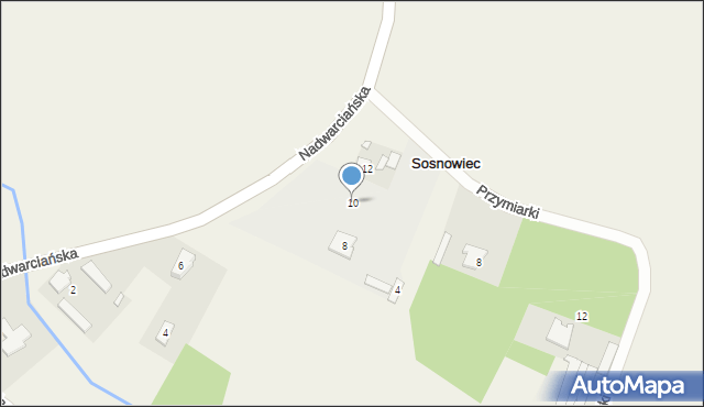 Sosnowiec, Nadwarciańska, 10, mapa Sosnowca