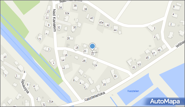 Spytkowice, Nad Kanałem, 22, mapa Spytkowice