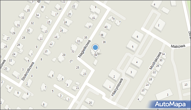 Środa Wielkopolska, Nagietkowa, 34, mapa Środa Wielkopolska