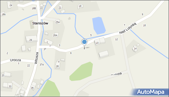 Staniszów, Nad Lutynką, 8, mapa Staniszów