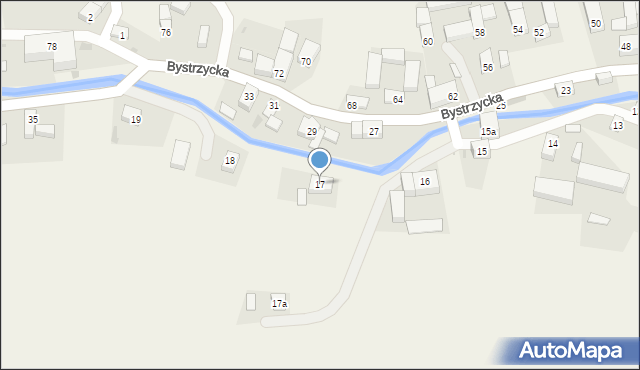 Stara Bystrzyca, Nadbrzeżna, 17, mapa Stara Bystrzyca