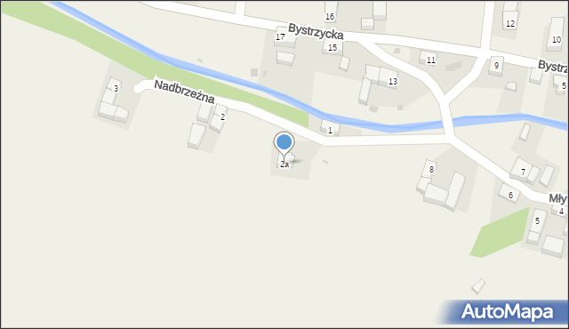 Stara Bystrzyca, Nadbrzeżna, 2a, mapa Stara Bystrzyca