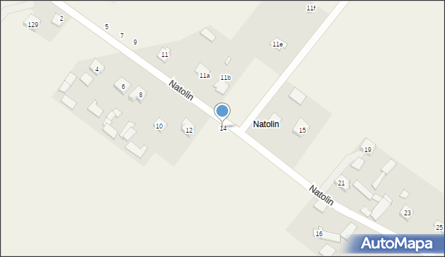 Stara Niedziałka, Natolin, 14, mapa Stara Niedziałka