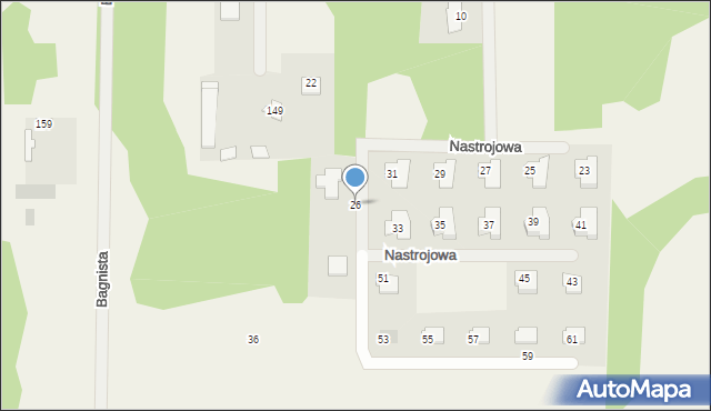 Stara Wieś, Nastrojowa, 26, mapa Stara Wieś