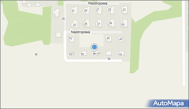 Stara Wieś, Nastrojowa, 57, mapa Stara Wieś
