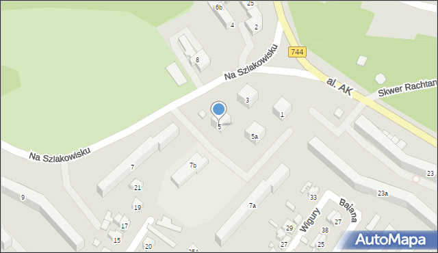 Starachowice, Na Szlakowisku, 5, mapa Starachowic