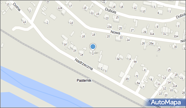 Starachowice, Nadrzeczna, 1, mapa Starachowic