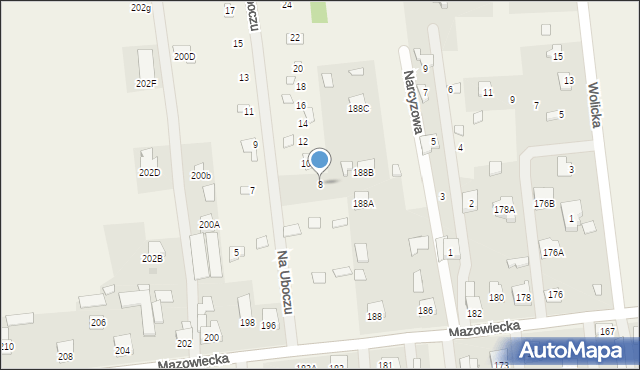 Stare Załubice, Na Uboczu, 8, mapa Stare Załubice