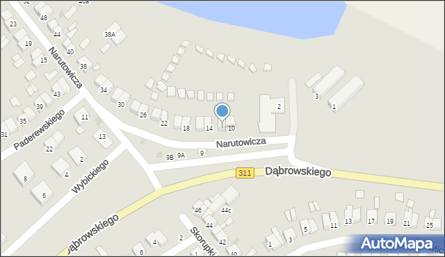 Stęszew, Narutowicza Gabriela, 12, mapa Stęszew