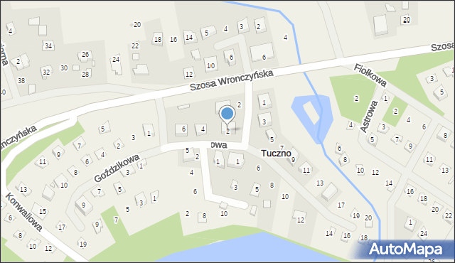 Stęszewko, Nagietkowa, 2, mapa Stęszewko