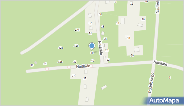 Strachów, Nadliwie, 38, mapa Strachów