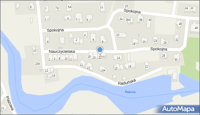 Straszyn, Nauczycielska, 22, mapa Straszyn