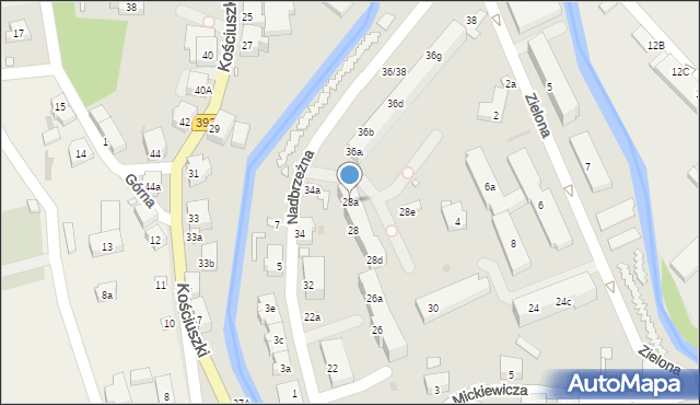 Stronie Śląskie, Nadbrzeżna, 28a, mapa Stronie Śląskie