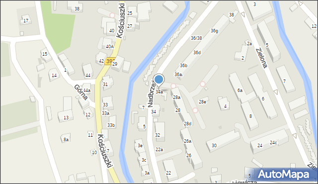 Stronie Śląskie, Nadbrzeżna, 34a, mapa Stronie Śląskie