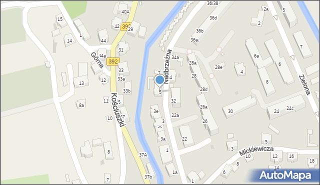 Stronie Śląskie, Nadbrzeżna, 5, mapa Stronie Śląskie