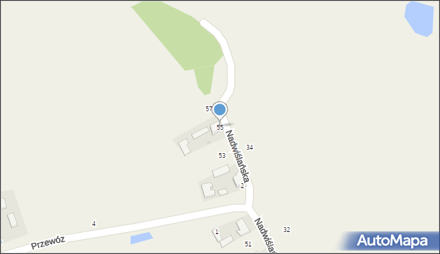 Suchorzów, Nadwiślańska, 55, mapa Suchorzów