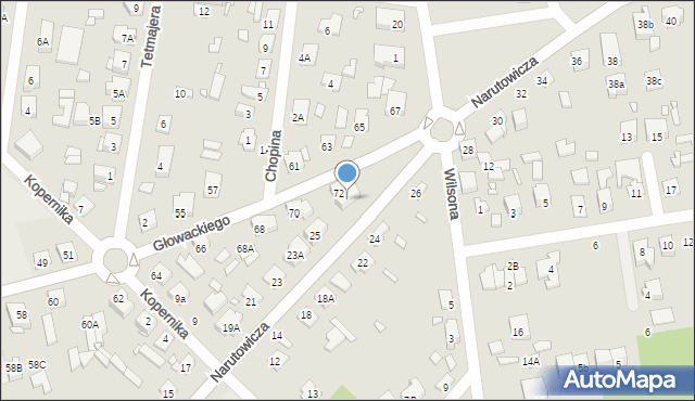 Sulejówek, Narutowicza Gabriela, 27, mapa Sulejówek