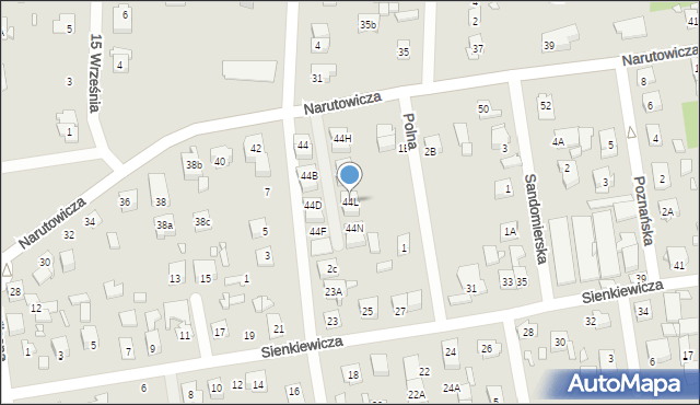 Sulejówek, Narutowicza Gabriela, 44L, mapa Sulejówek