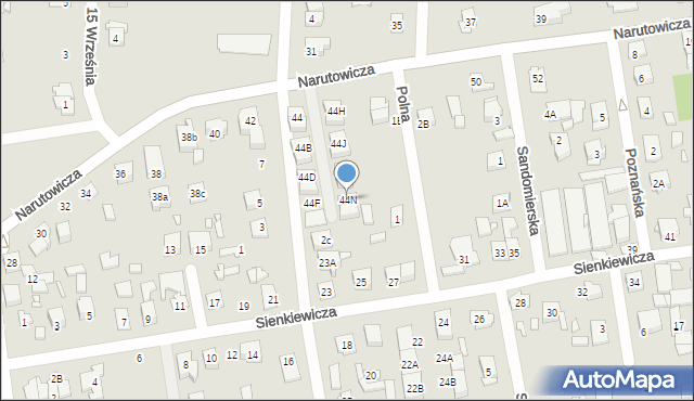 Sulejówek, Narutowicza Gabriela, 44N, mapa Sulejówek