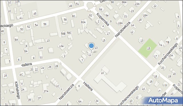 Sulejówek, Narutowicza Gabriela, 9, mapa Sulejówek