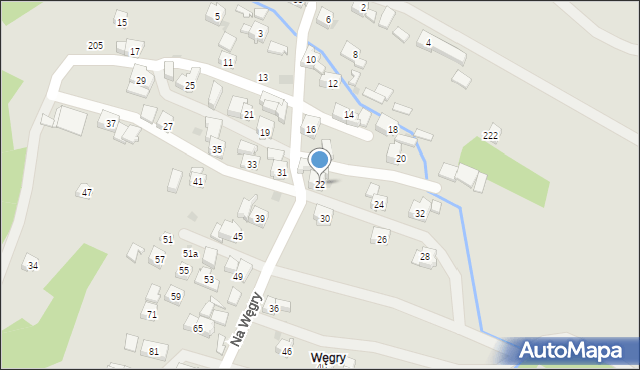 Sułkowice, Na Węgry, 22, mapa Sułkowice