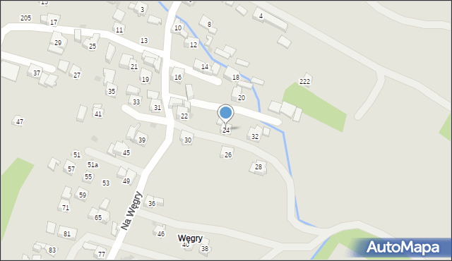 Sułkowice, Na Węgry, 24, mapa Sułkowice