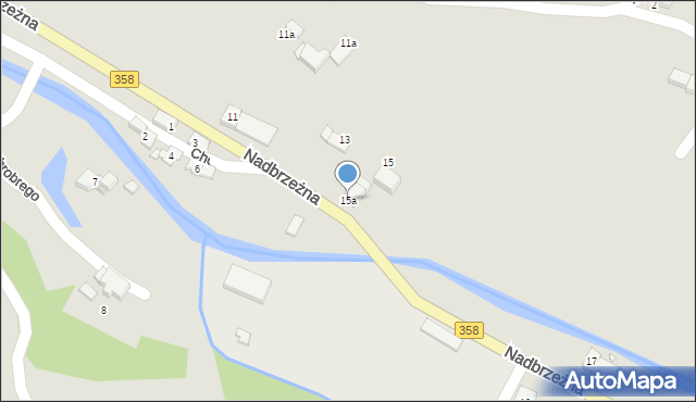 Świeradów-Zdrój, Nadbrzeżna, 15a, mapa Świeradów-Zdrój