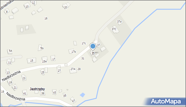 Świerzowa Polska, Nadbrzeżna, 35, mapa Świerzowa Polska