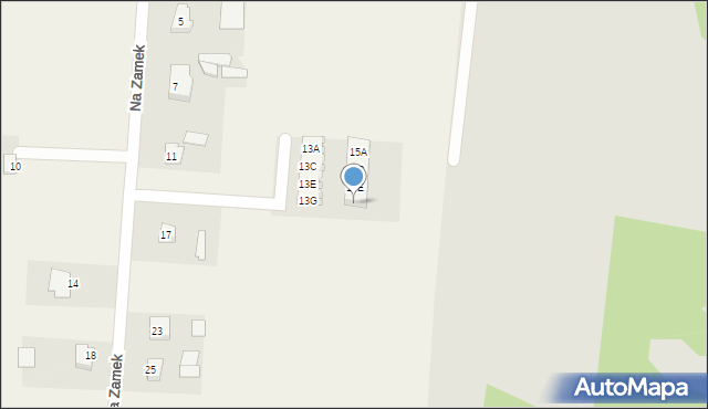 Szabda, Na Zamek, 15G, mapa Szabda