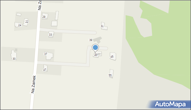 Szabda, Na Zamek, 43, mapa Szabda