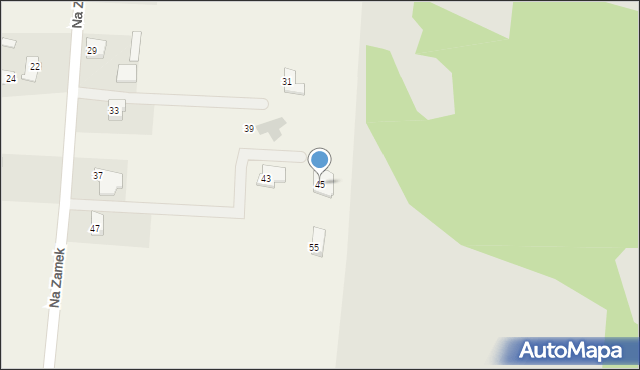 Szabda, Na Zamek, 45, mapa Szabda