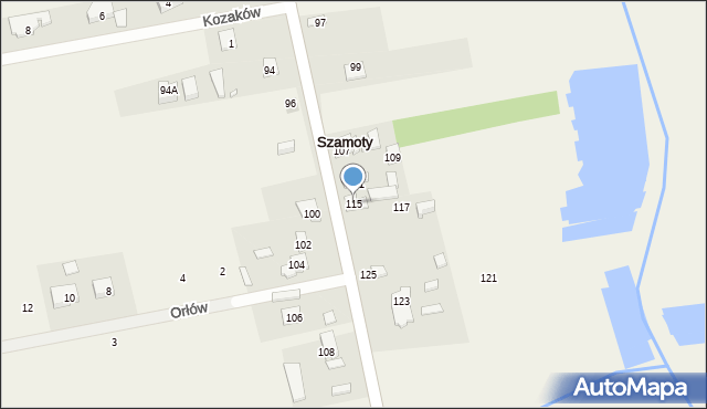 Szamoty, Nadarzyńska, 115, mapa Szamoty