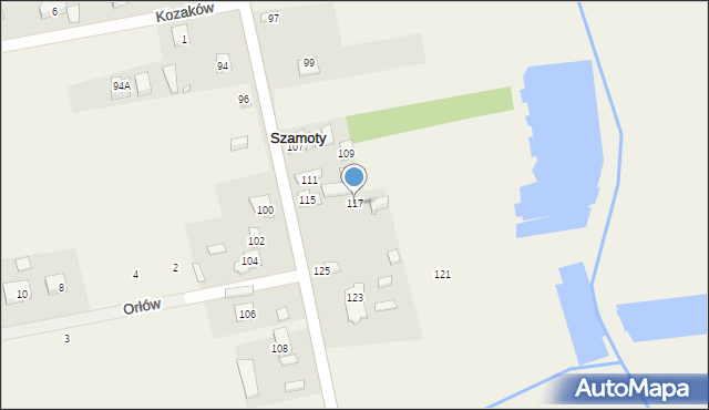 Szamoty, Nadarzyńska, 117, mapa Szamoty