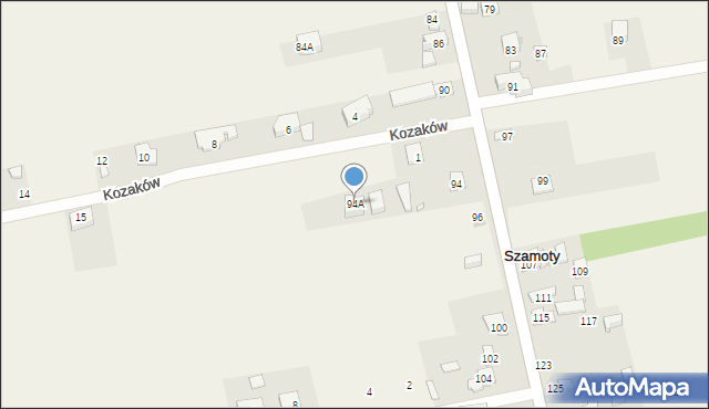 Szamoty, Nadarzyńska, 94A, mapa Szamoty